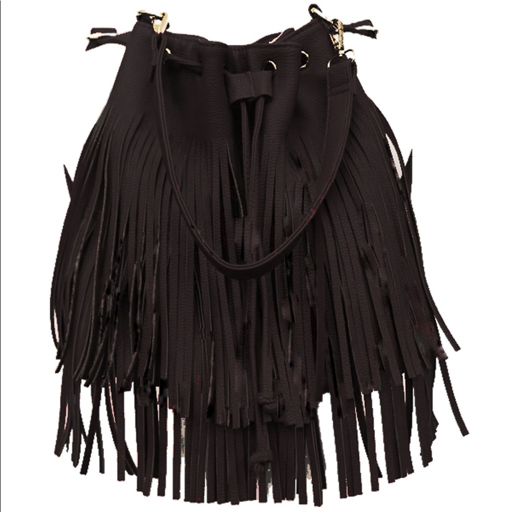@MelisseandCo.Fashion Leather Fringe Backpack/Tote